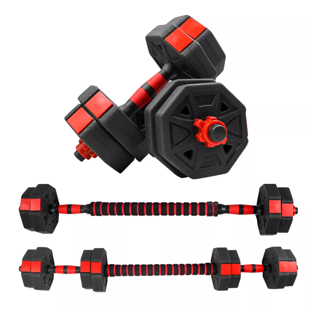 Kit Mancuerna 20kg 8 Disc Hexagonal